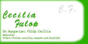 cecilia fulop business card