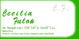 cecilia fulop business card